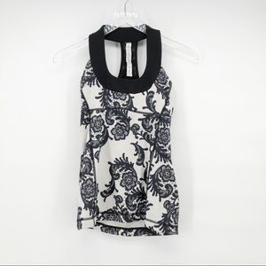 LULULEMON floral tank top sz 4